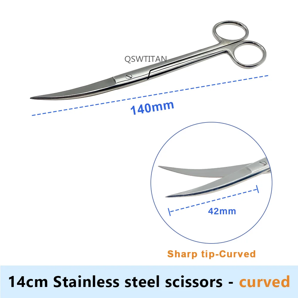 Forbici chirurgiche dentali strumento per chirurgia plastica cosmetica in acciaio inossidabile forbici operatorie dritte/curve 1 pz