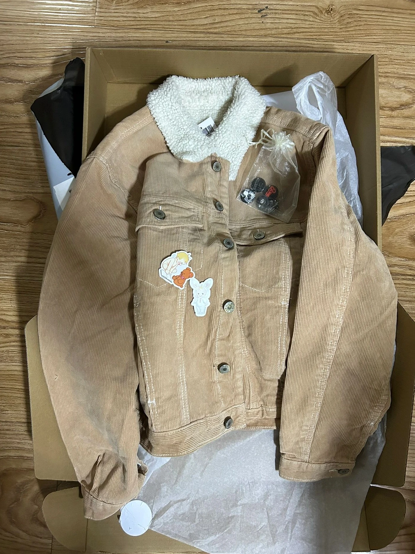 

Brandy Girl BM2023 Autumn Winter New Sle American Retro Loose Lapel Corduroy ort Jaet eepskin Leather Coat Women