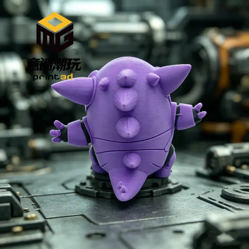 Yigechaowan Print3d Mechanischer Gengar 3D-Gedruckte Figur Lila Mecha Desktop-Ornament E-Sport Auto Grafikkarten-Dekoration – Detail 2