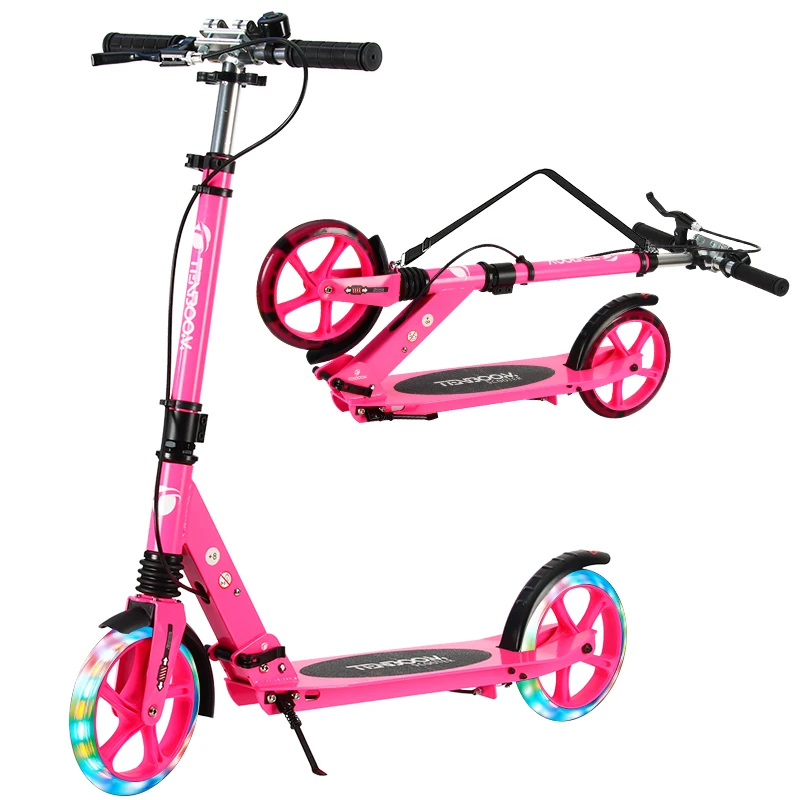 

STLF Cheap Wholesale Foot Scooter PU Large Wheels Dual Brake Kick Scooters Foot Scooters for Adults Big Wheels