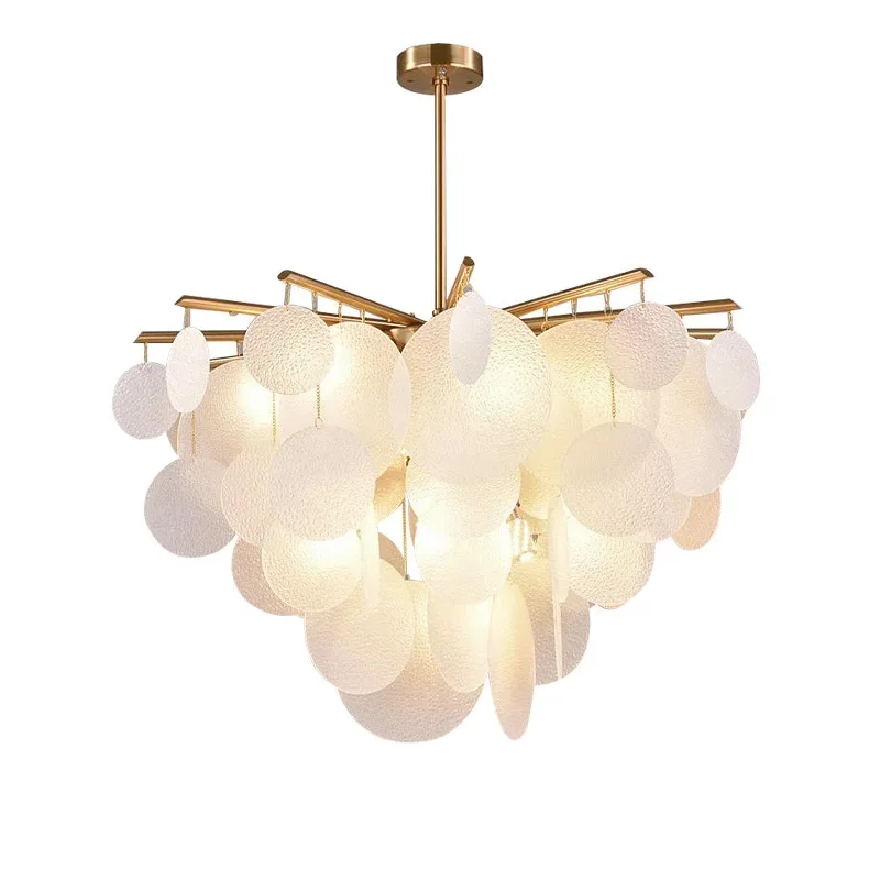 

French, light luxury, modern, simple, romantic, bedroom, chandelier