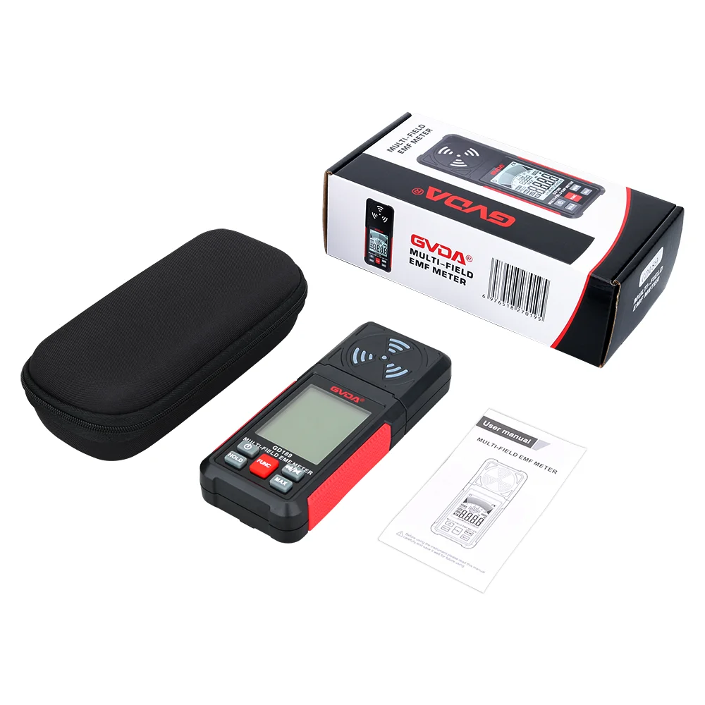 GVDA Multi-field EMF Meter Portable Electromagnetic Field Radiation Detector Radio High Frequency RF Microwave Radiation Tester