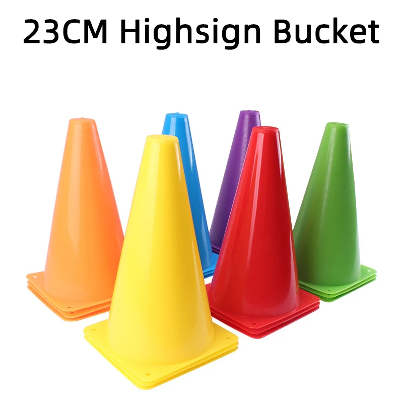 1/2Pcs 23CM Heigh Soccer Training Sign Bucket Pressure Resistant Cones Outdoor Football Basketball Training Sports Accessories