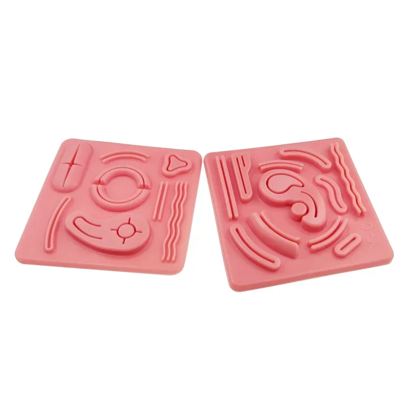 Modèle de formation à la suture de la peau, simulation laparoscopique en silicone 3D, poète technique de couture pour les démonstrations de fuchsia