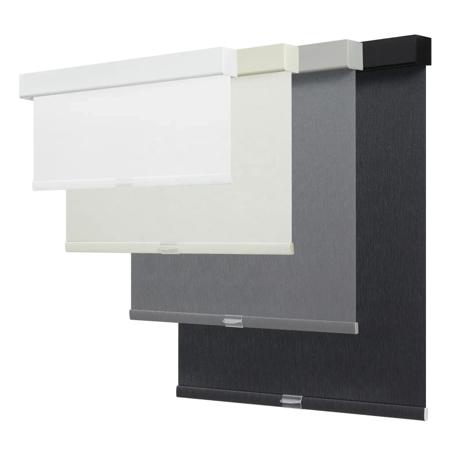 

Custom Design Polyester Fabric 100%Blackout Thermal-Insulated Manual Cordless Roller Blinds For Bedroom