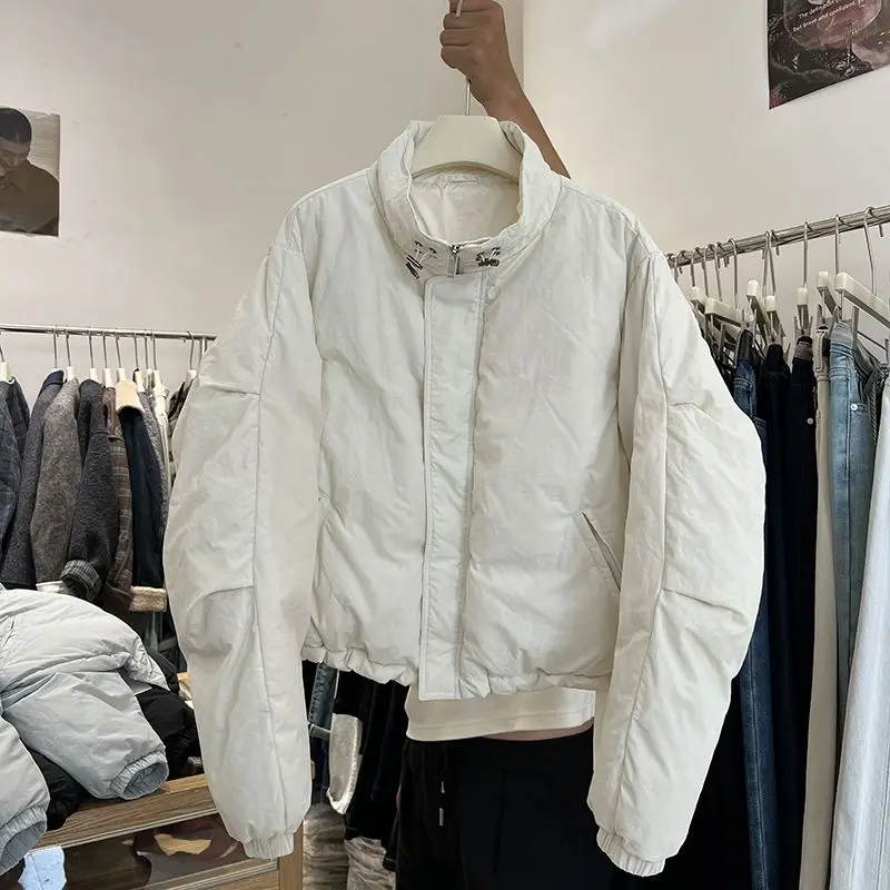 

Хлопковая куртка в стиле ретро с воротником-стойкой для женщин, зима 2025, новая повседневная и универсальная модная теплая куртка для хлеба