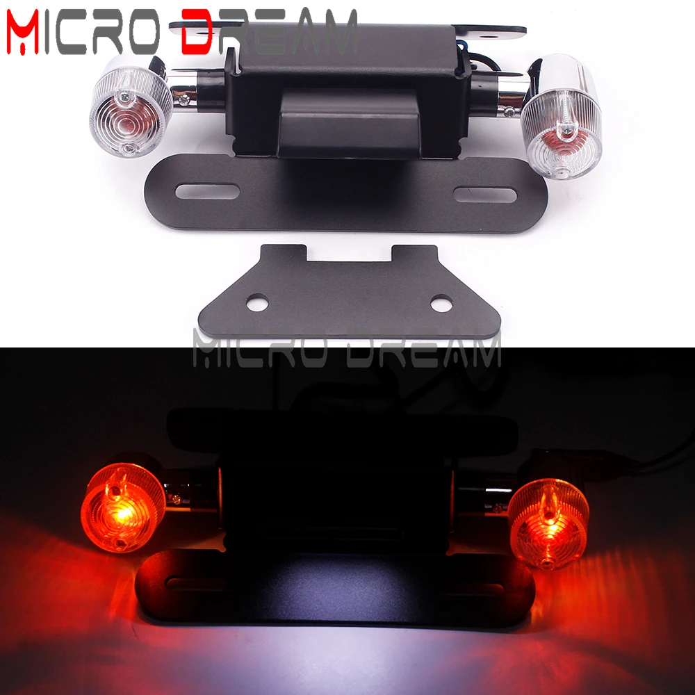 Motorcycle License Plate Holder LED Light For HONDA MSX 125 Gorm/Monkey 2013 14 2015 Tail Tidy Fender Eliminator Rear Bracket image 6