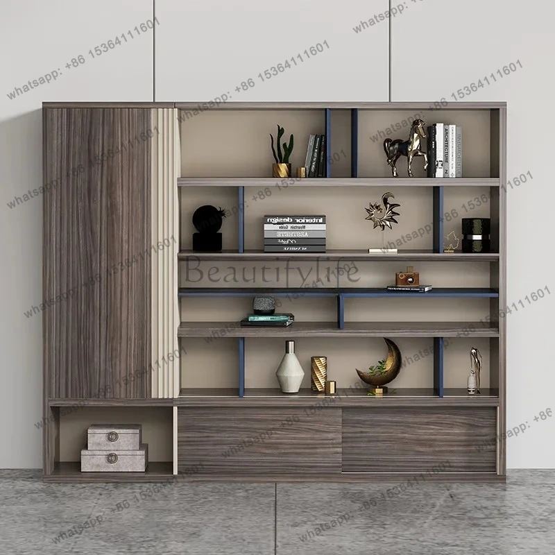 Office File Cabinet Wooden Panel Background Cabinet Storage Data Open Door File Storage