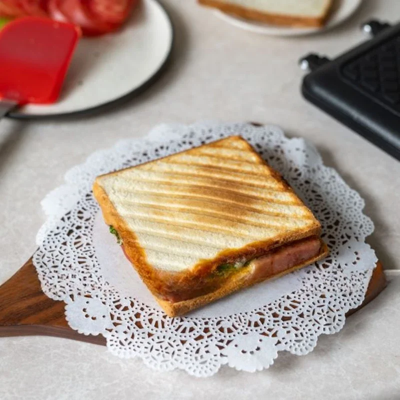 WePick 1PC Double-Sided Sandwich Pan Non-Stick Foldable Grill Frying Pan for Bread Toast Breakfast Machine Waffle Pancake Maker