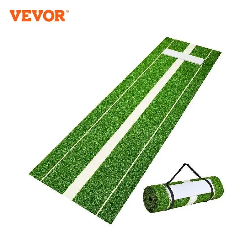 

VEVOR 10 x 3FT Softball Pitching Mat Softball Pitching Mound Antislip Antifade Rubber Softball Pitching Training Mat Green