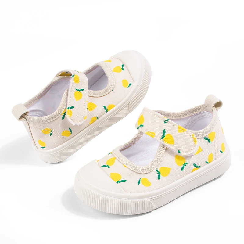Girls Canvas Sneakers Heart Print Casual Sports Shoes Spring Anti-Kick Breathable Shoes Valentine's Day Gift