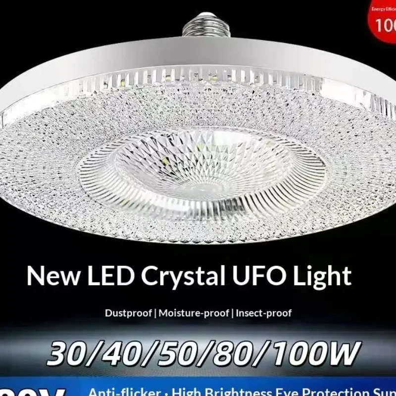 1Pcs Energy-Saving Bulb Ultra-Bright Ceiling Light Universal E27 LED Crystal UFO Light Bulb For Home Living Room Bedroom