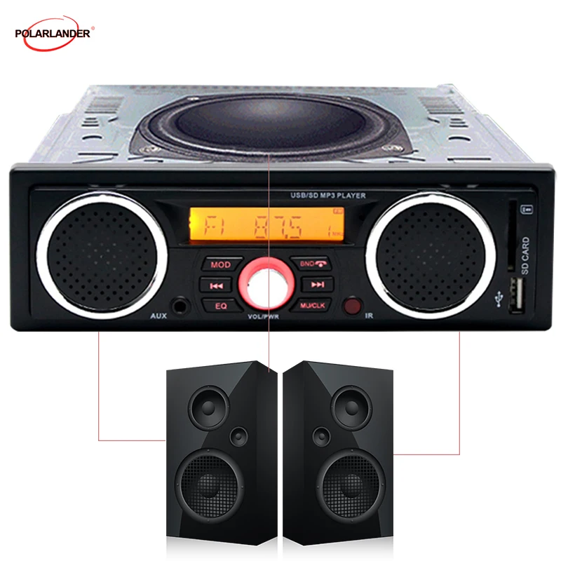 

Built-in 3 Speakers Audio Playback 1 Din Car radio MP3 Audio Player Bluetooth Hands-Free Stereo FM Supports USB SD AUX