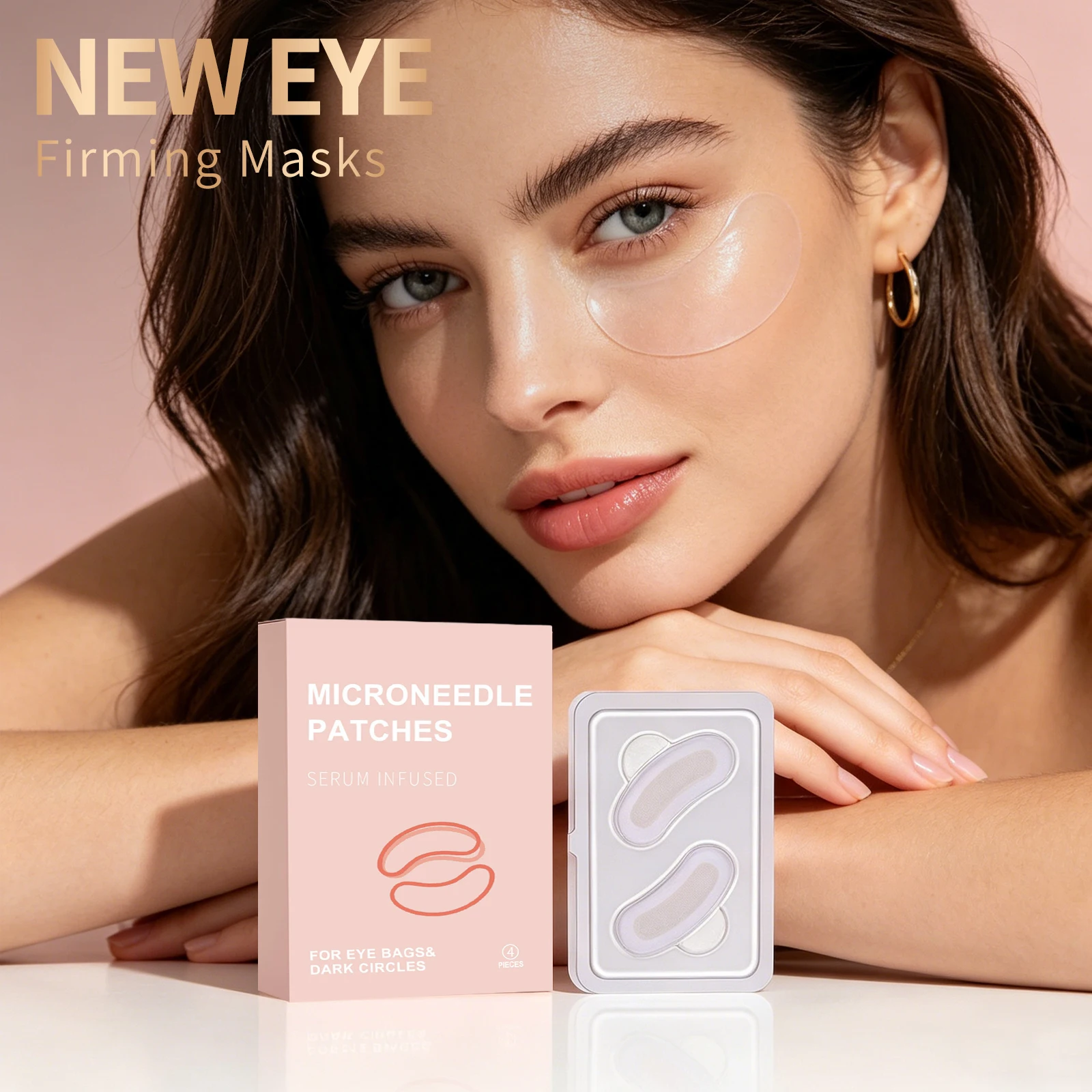 4PCS Eye Mask For Dark Circles Moisturize Firming Improve Eye Bags Patches Improves Dullness Before Sleeping Facial Care Product