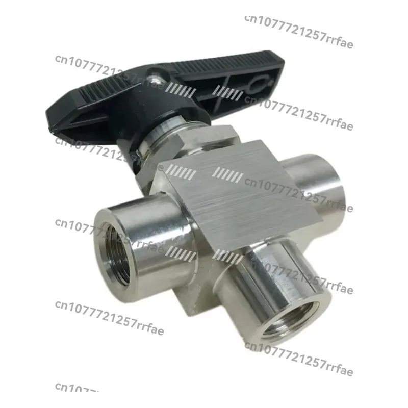 Stainless steel internal thread 3-way manual instrument ball valve high temperature medium sample customization