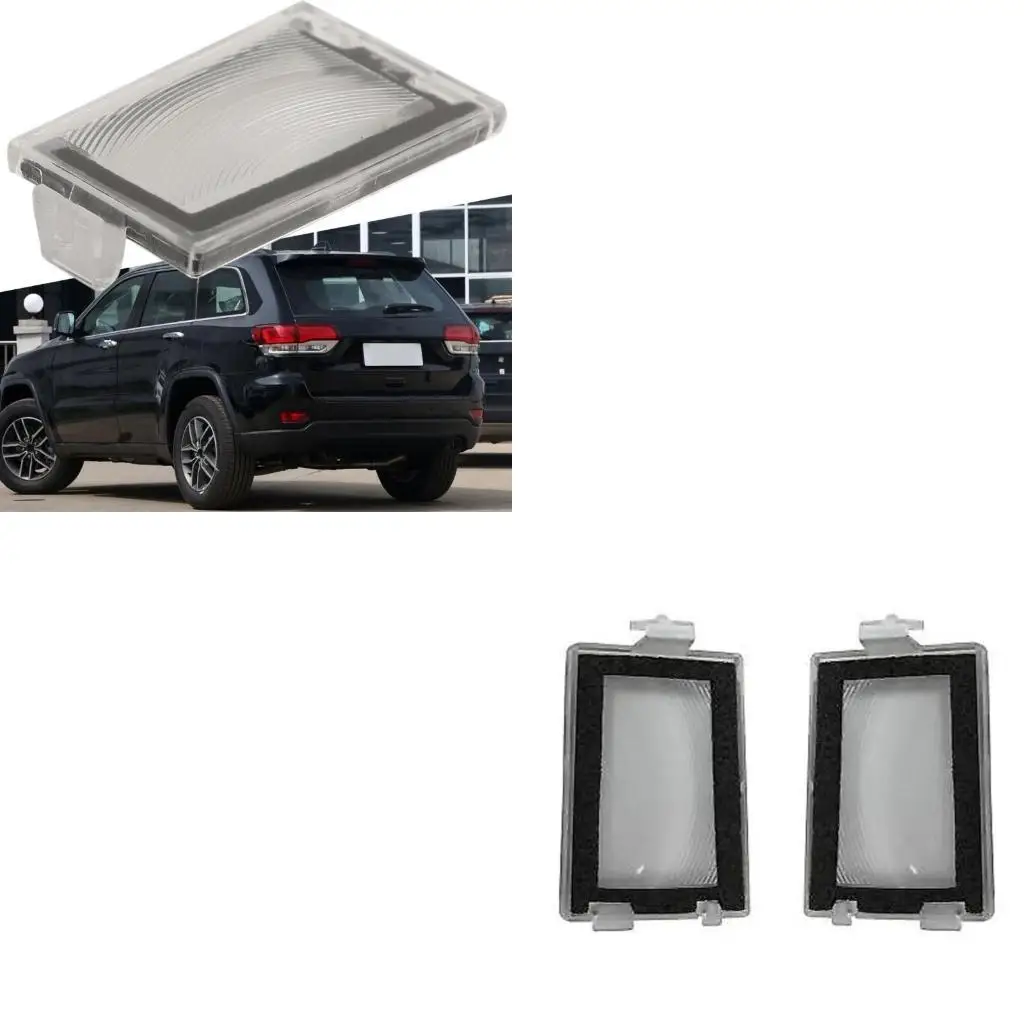 

652F License Plate Light Cover Shatterproof Polycarbonate Housing Enhanced Night Visibility Long Life 68020954AB 68020955AB