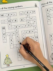 Children's Math Exercise Books, Addition and Subtraction Practice Books, Early Education Learning Workbooks, Math Improvement Tools, Children's Math Crossword Toys, Educational Books, Christmas, Birthday, Halloween Gifts