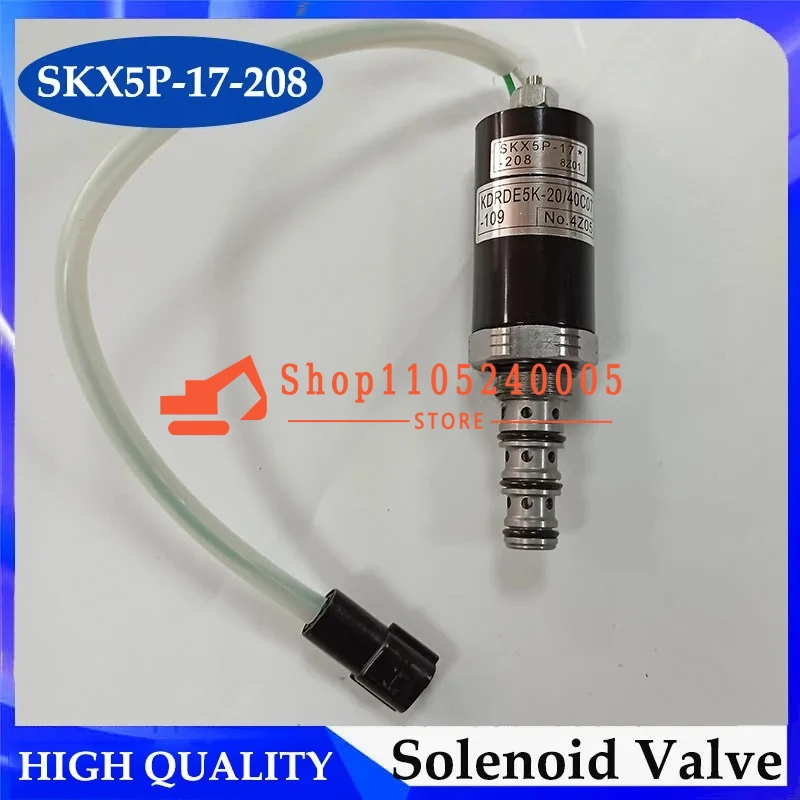 KDRDE5K-20/40C07-109 Hydraulic Solenoid Valve Parts R220-7 R210-7 SKX5P-17-208 For Excavator Solenoid Valve