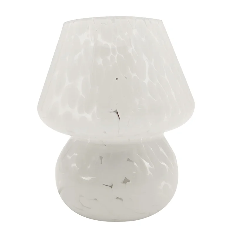 

F-T грибная настольная лампа, маленькая прикроватная тумбочка, стеклянная лампа, полупрозрачная стеклянная настольная лампа для гостиной, вилка стандарта США