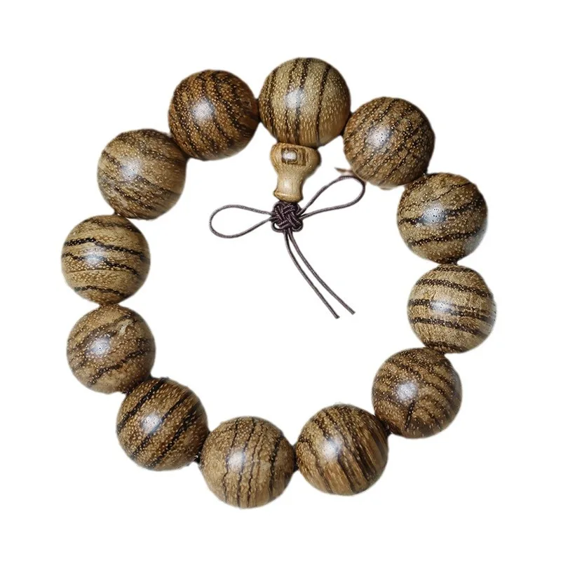 Vietnamese Natural Agarwood Handheld Chain 108 Beads Buddhist Rosary Collectible Retro Fine Craft Jewelry Gift for Men Women