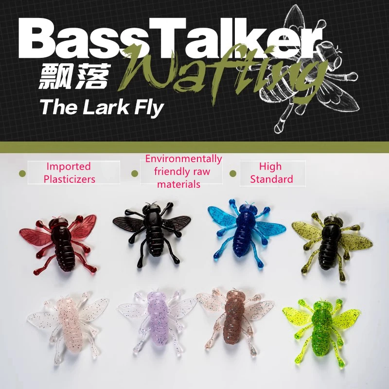 

8pcs NEW TOP Soft Bait for Small Flies Q Elastic Plasticizer 35mm/1g Artificial Wobbler Fishing Lures Tackle Fishing Accessories