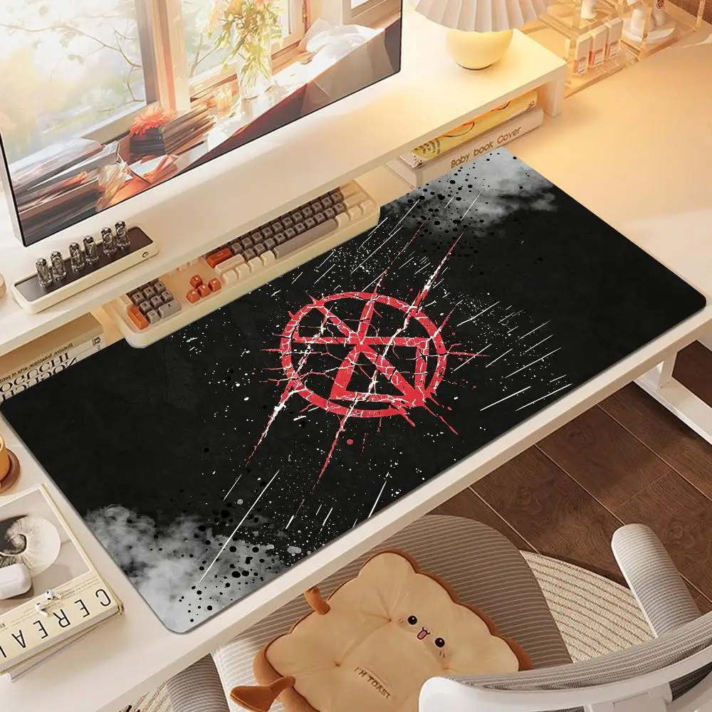 Playmat Mystical Red Circle Mark Mouse Pads Game Card Pad Non‑Slip Rubber Base For Bedroom Learning Desktop Gaming Setup