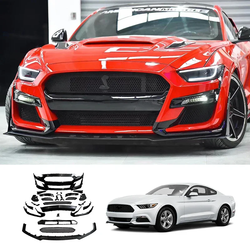 

Front Bumper Assembly Mustang Conversion Gt500 Front Bar Large Body Kit For Mustang 2015-2017