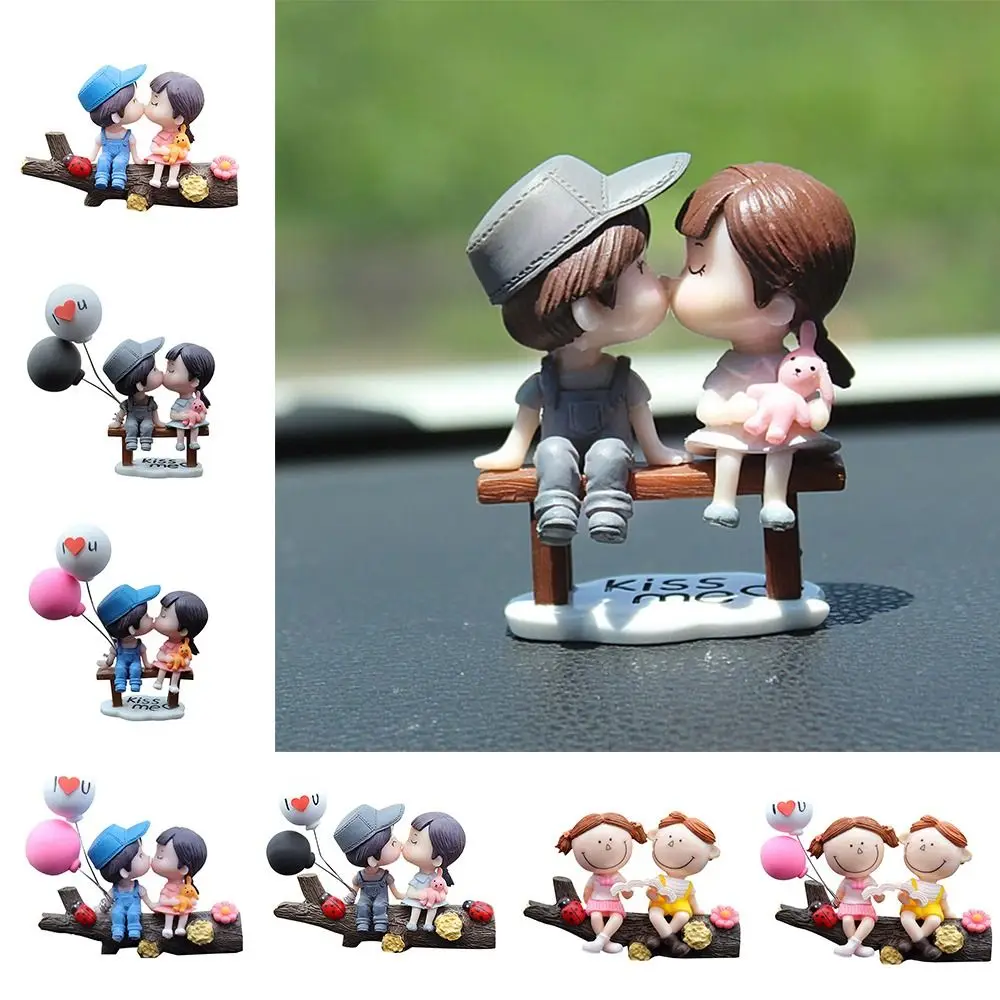 

Figure Figurines Cartoon Couples Car Decoration Dashboard Figurine Accessories Auto Interior Decoration Perfume Clip Ornaments