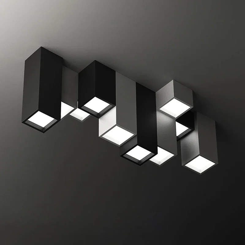 アクリルの幾何学的なledシーリングライトモダンでクリエイティブな組み合わせ照明器具家の装飾パーソナライズされた正方形のランプ