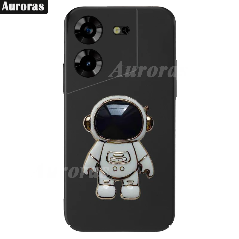 Auroras For Tecno Pova 5 Case With Astronaut Holder Ultra-Thin Matte Soft Silicone Shell For Tecno Pova 5 Free Fire Neo 3 Cover