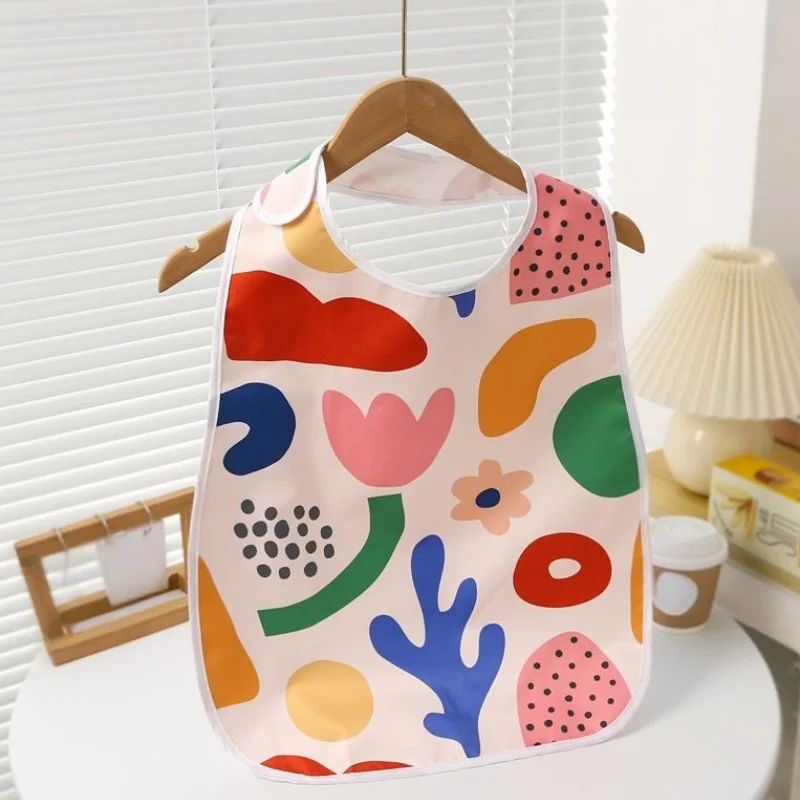 Cartoon Pattern ABDL Adult Bib Waterproof Oil-proof Reusable Feeding Bib Large Size Unisex Role-play Apron Burp Cloths