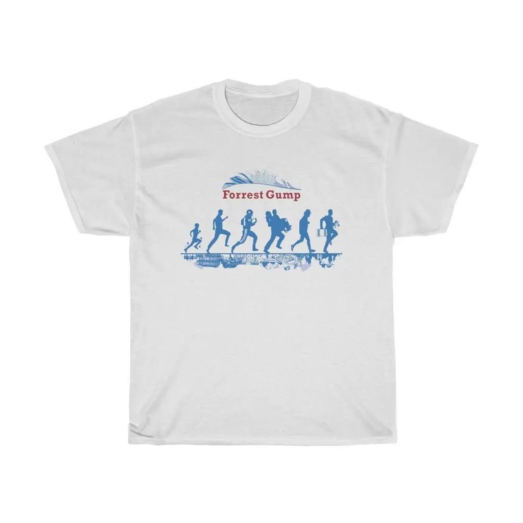 Forrest Gump Run Men'S White T Shirt Size S To 5Xl