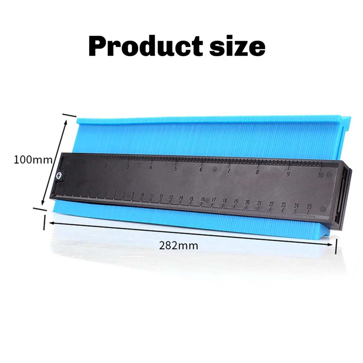 AA8710 بوصة كفاف مقياس الناسخ سيراميك السجاد قطع قالب الملف الشخصي قياس زاوية حاكم كفاف الناسخ