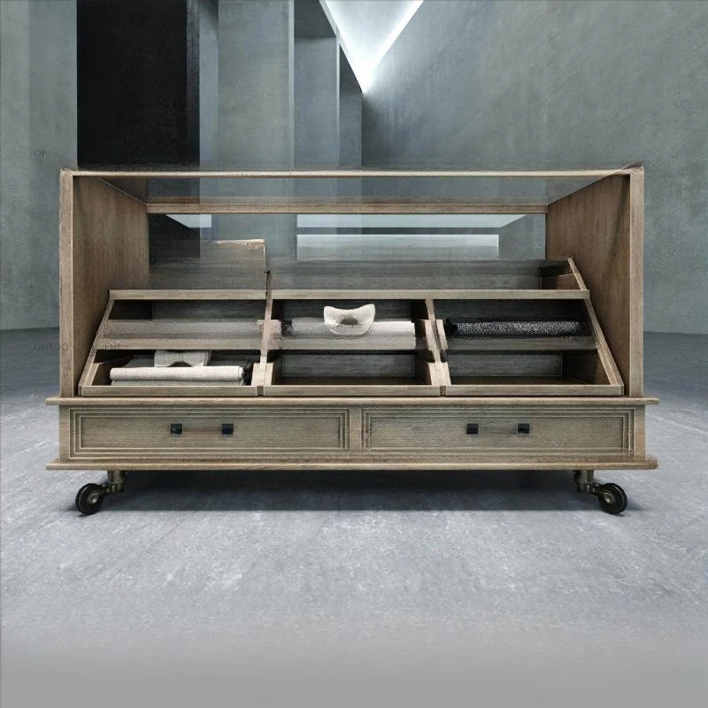Boutique Display Clothing Store Nakajima Cabinet Solid Wood Commodity Display Jewelry Cabinet