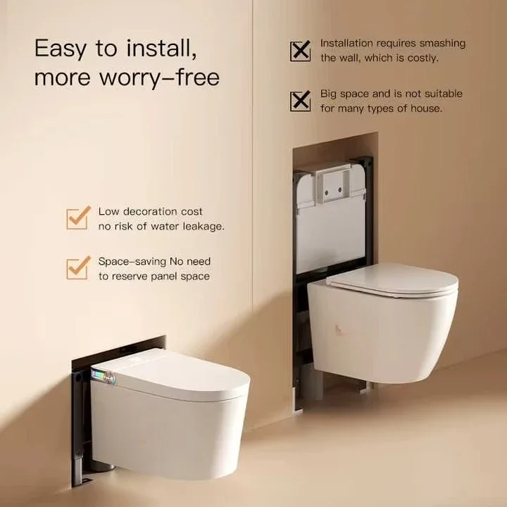 High-end Hidden Water Tank WC Intelligent Water Closet Bathroom Wall Hung Smart Toilet Commode for Home