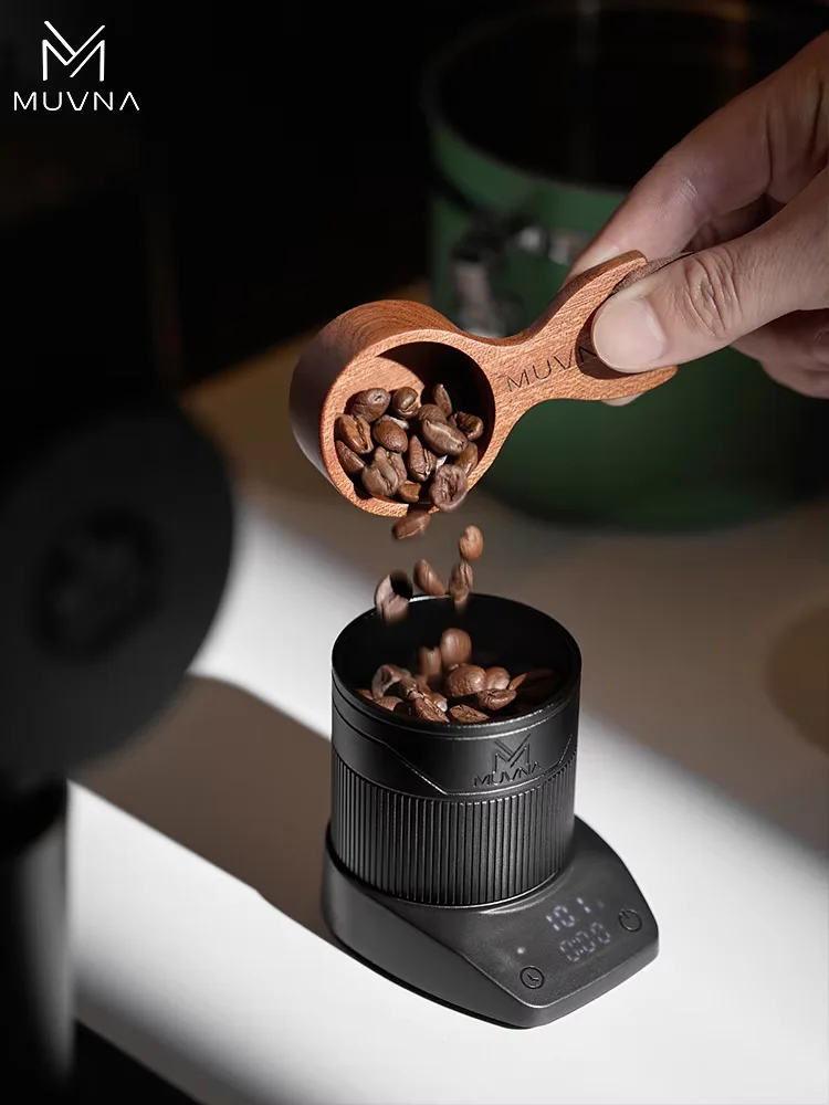 MUVNA-Mini Escala Espresso Eletrônico Exact 0.1g, Alta Precisão, Pesando LED, Balança De Café Portátil, Pó Recebendo Cup, 0.1g