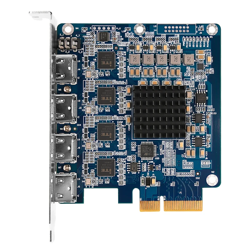 4-Kanal 1080p60 PCIe Vmix Obs Broadcast Game Lecture Church Live Streaming Webcasting Video Capture Card