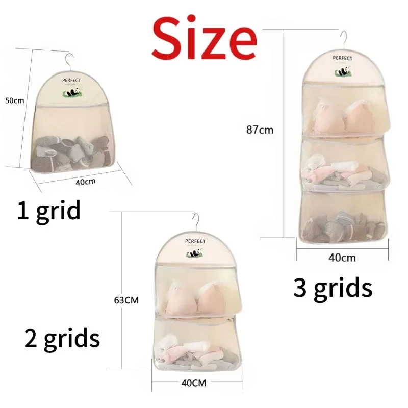 Multi-Layer Hanging Socks Organizer Closet Pocket Hanger Hanging Storage Bag For Underwear Socks Closet Clothes Storage
