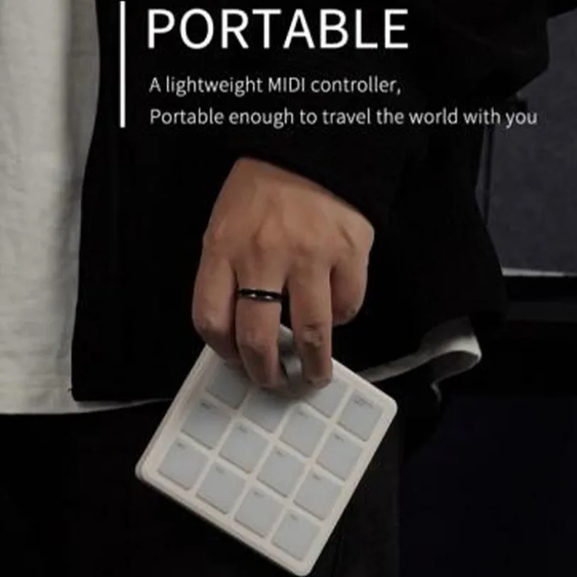 SMC-PAD Pocket MIDI Controller Velocity Sensitive Pads Aftertouch Data Sync for Electronic Music Beat Making Studio Work view 4