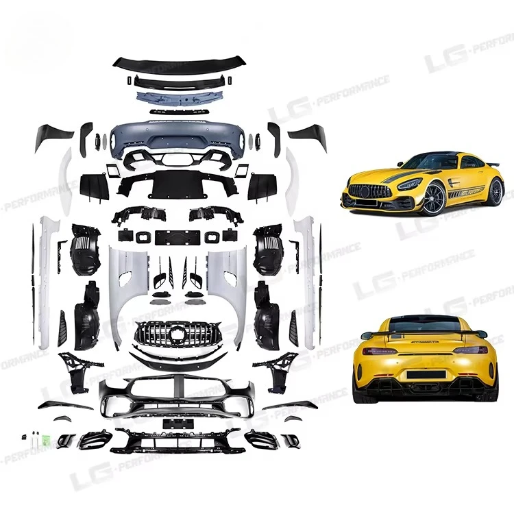 GTR PRO Front Rear Bumper Dry Carbon Fiber Side Skirt and Spoiler Wing Exhaust Tail for BENZ AMGs GT/GTC/GTS 1:1 Body Kit