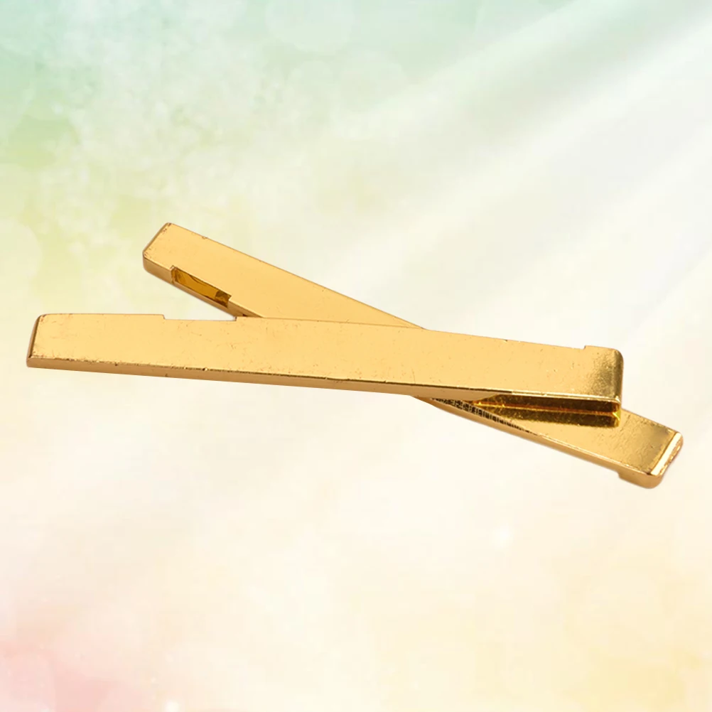 

2 PCS Folk Bronze Pillow Guitar Bridge Brass Parts Saddle Accessories Gold Plated for