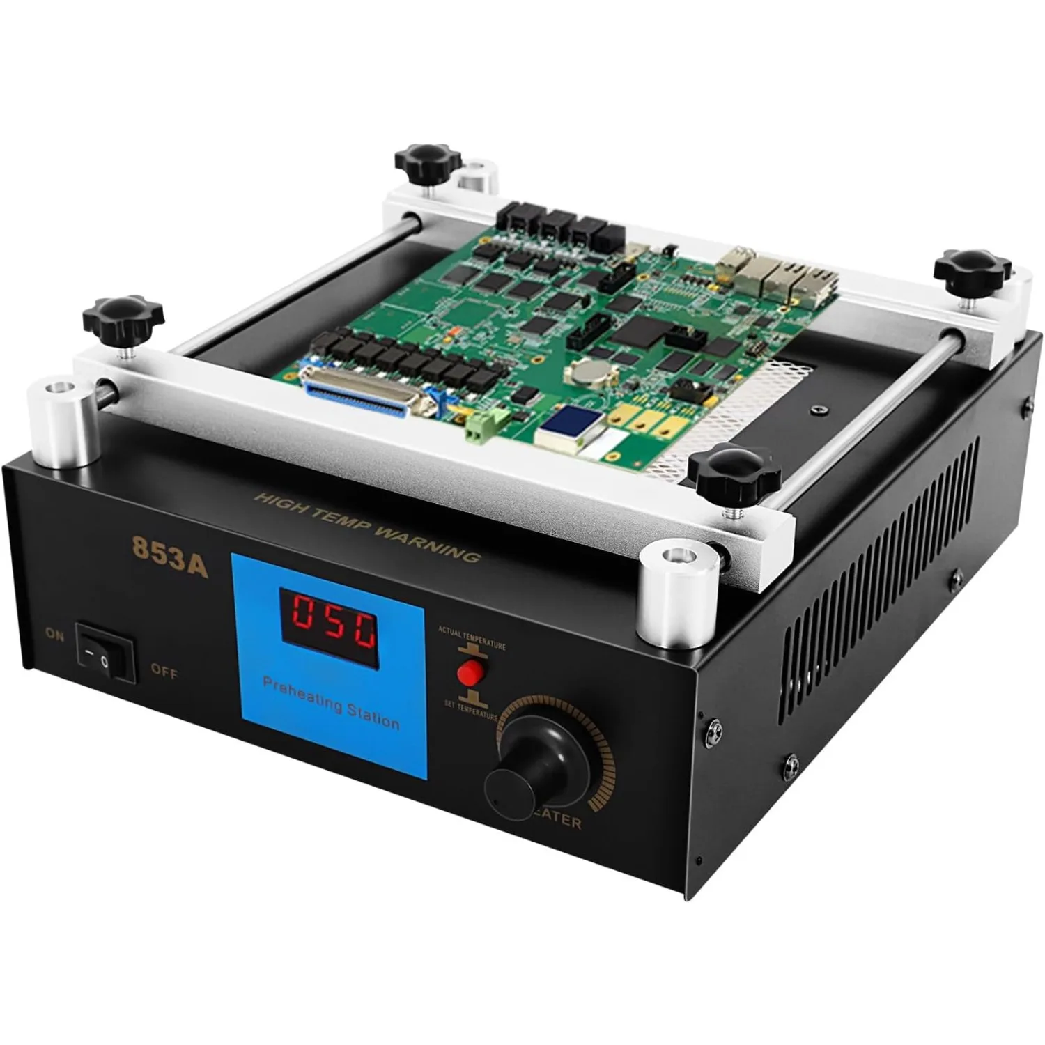 

853A 600W IR Preheating Rework Station PCB Infrared Preheater BGA Rework Hot Plate Preheating Oven Welder 50℃-350 ℃ 110V