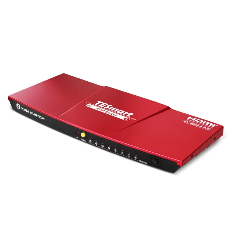 Tesmart Hgih Quality Input 4 Port Output 1 HDMI 2.0 KVM Switch 4K60Hz HDCP 2.2 HDR 10 KVM Switch