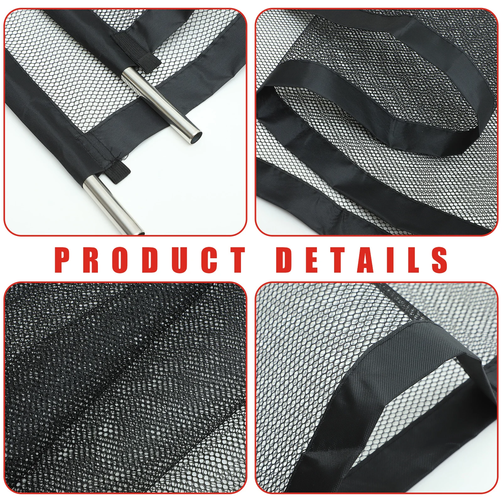 

Baby Safety Gate 76x180CM Black Large Size Punch Free Fence No Drilling Stair Balcony Kitchen Pet Isolation Net Strong