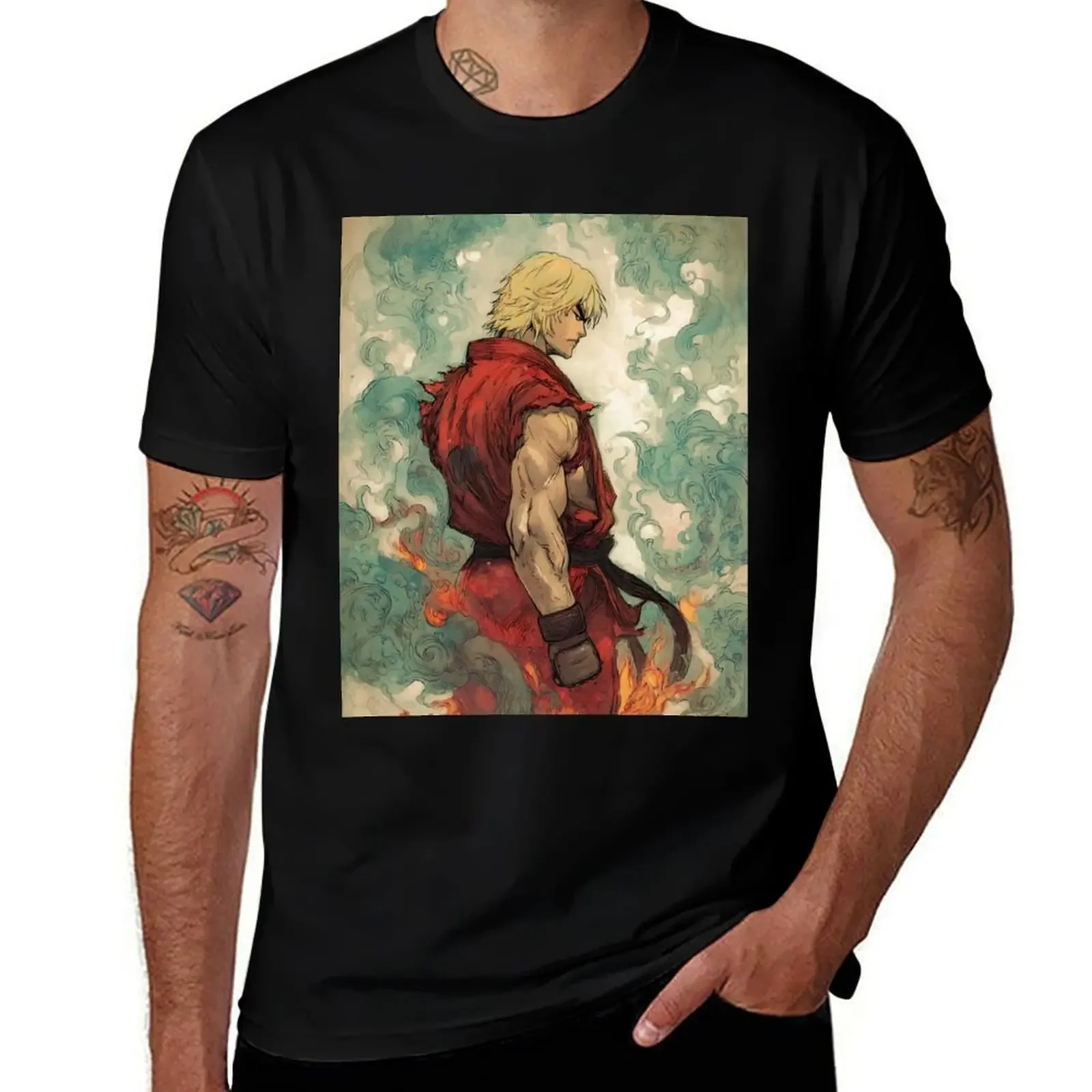 

Classic Ken Street Fighter T-Shirt sweat anime shirt sublime mens clothes