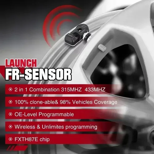 Imagen 2 del producto LAUNCH LTR03 Sensor RF 315/433MHz TPMS herramienta de reparación de neumáticos escáner Monitor de presión de neumáticos probador trabajo de programación con herramienta de I-TPMS