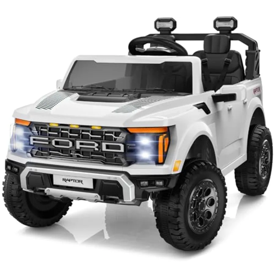 

Licensed F-150 Raptor 2 Seater Ride on Truck 24V Ride on Toys for Big w/Parent Remote Control Electric Car for Kid with Truck