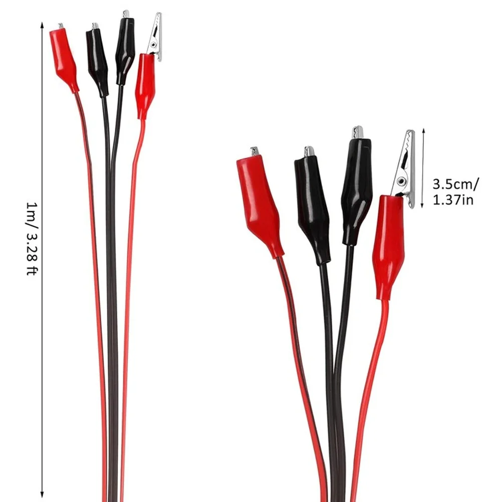 For Alligator Clip Test Leads For Large Current Electrical Connections With 1m Cable For Workshop And Field Testing