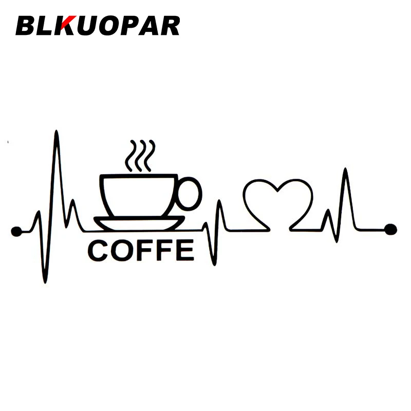 BLKUOPAR for Coffee Frequency Car Sticker Creative Waterproof Decal Occlusion Scratch Windshield Trunk Surfboard Car Styling