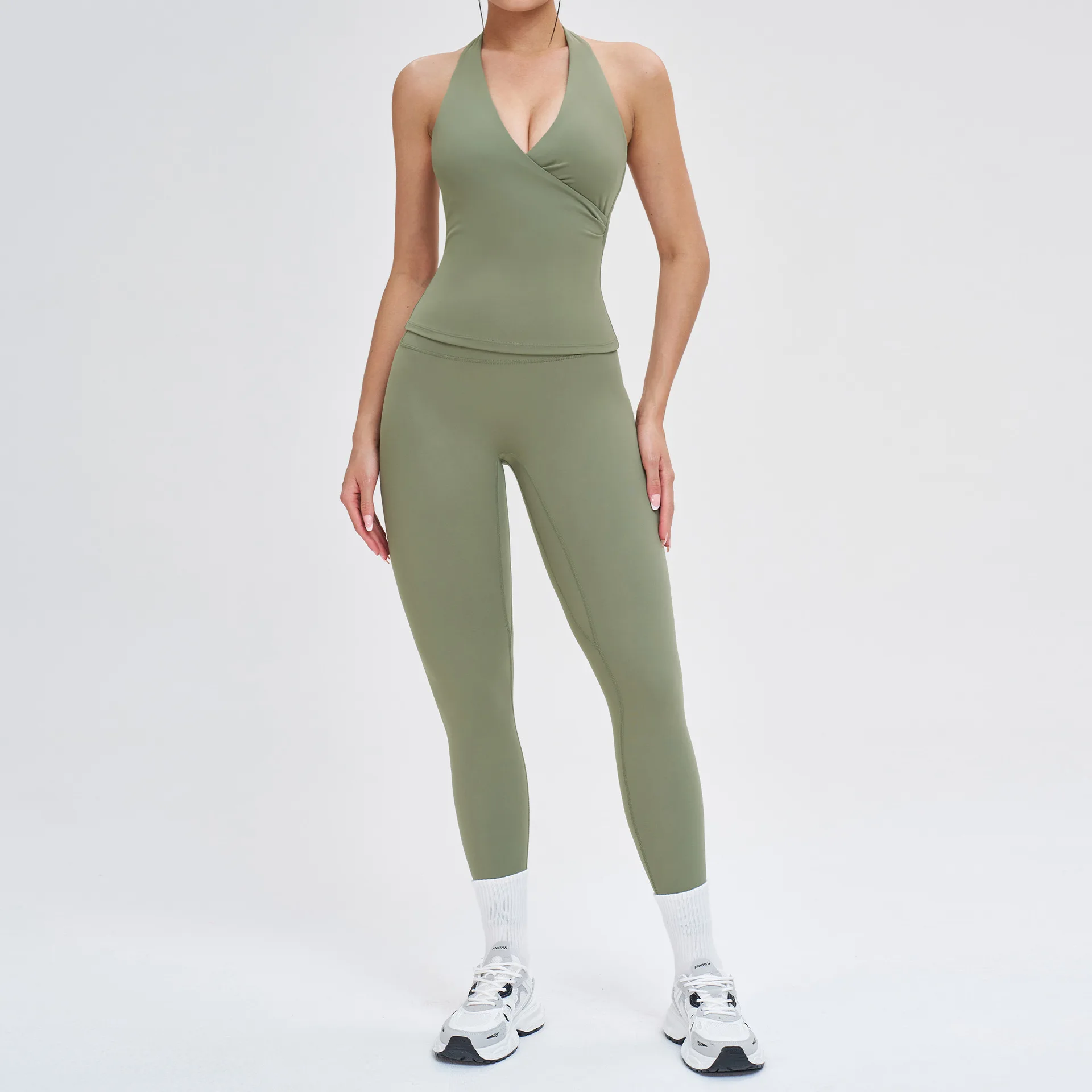 

2PCS Fitness Suit Sports Set Women's Tracksuit Yoga Outfits Gym Sportswear High Waist Legging Underwear Workout Clothes Woman